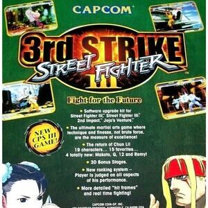 Street Fighter III 3rd Strike Arcade FLYER Original NOS Video Game Art